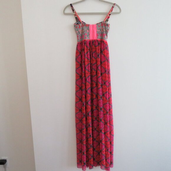 MAAJI Sublime Blimey Cover Up Bright Mesh Skirt Maxi Dress - Size S - Picture 14 of 15